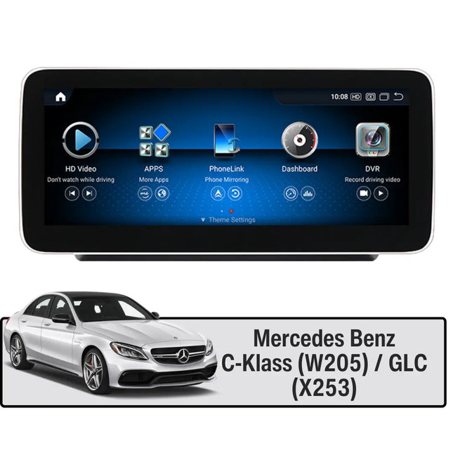 Mercedes Touchskärm W205/X253 C-Klass GLC CarPlay / Android Auto