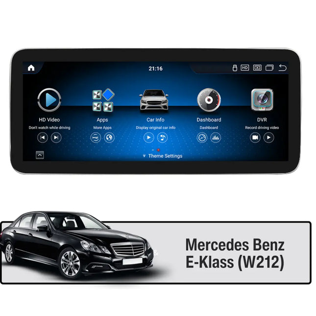 Mercedes Touchskärm W212 E-Klass CarPlay / Android Auto