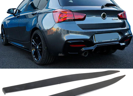 Sidokjolar i blanksvart för BMW 1-serie F20/F21 Facelift