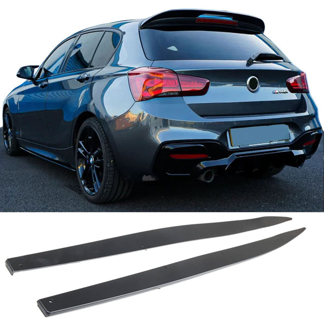 Sidokjolar i blanksvart för BMW 1-serie F20/F21 Facelift