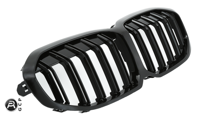 Blanksvart Grill Dubbelribb BMW 1-Serie F40 2019+
