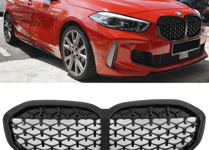 Grill Diamond i svart för BMW 1-serie F40