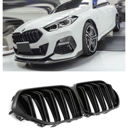 Blanksvart Grill Dubbelribb BMW 2-Serie Gran Coupé F44 2020+