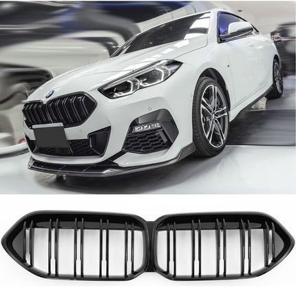 Blanksvart Grill Dubbelribb BMW 2-Serie Gran Coupé F44 2020+