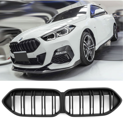 Mattsvart Grill Dubbelribb BMW 2-Serie Gran Coupé F44 2020+