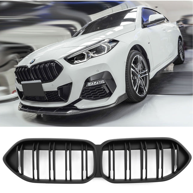 Mattsvart Grill Dubbelribb BMW 2-Serie Gran Coupé F44 2020+