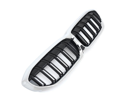 Krom/Svart Grill Enkelribb BMW 3-Serie G20/G21 2019-2022