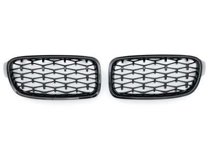 Grill Diamond i svart för BMW 3-serie F30/F31