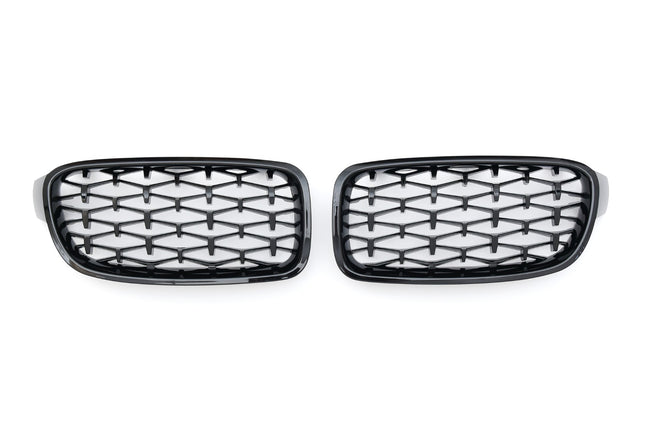 Grill Diamond i svart för BMW 3-serie F30/F31