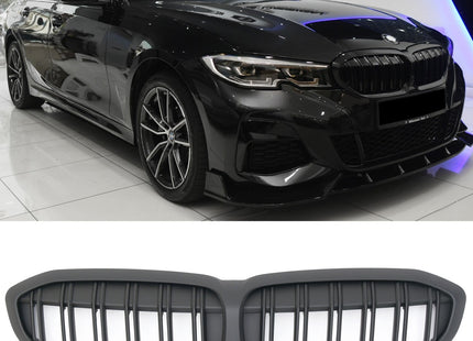 Mattsvart Grill Dubbelribb BMW 3-Serie G20/G21 2019-2022