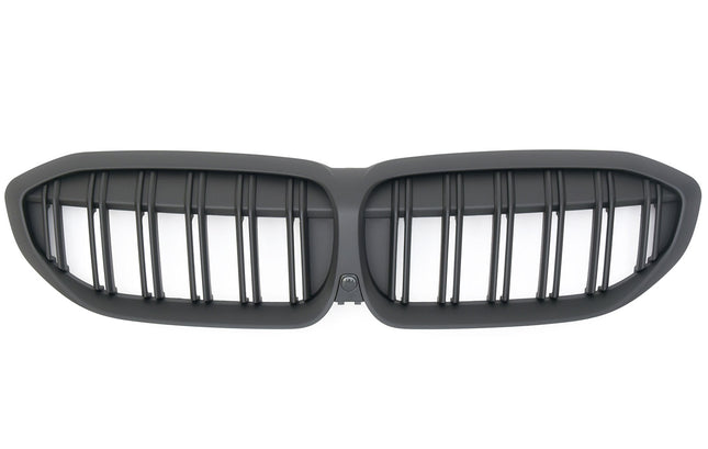 Mattsvart Grill Dubbelribb BMW 3-Serie G20/G21 2019-2022