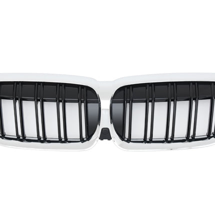 Krom/Svart Grill Dubbelribb BMW 3-Serie G20/G21 2019-2022