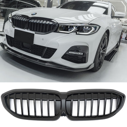 Blanksvart Grill Enkelribb BMW 3-Serie G20/G21 2019-2022