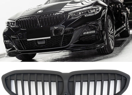 Mattsvart Grill Enkelribb BMW 3-Serie G20/G21 2019-2022