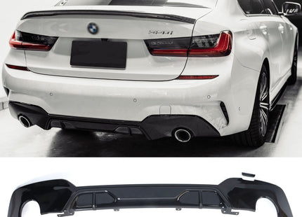 Diffuser i blanksvart för BMW 3-serie G20 (före facelift)