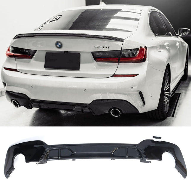 Diffuser i blanksvart för BMW 3-serie G20 (före facelift)