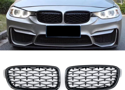 Grill Diamond i svart för BMW 3-serie F30/F31