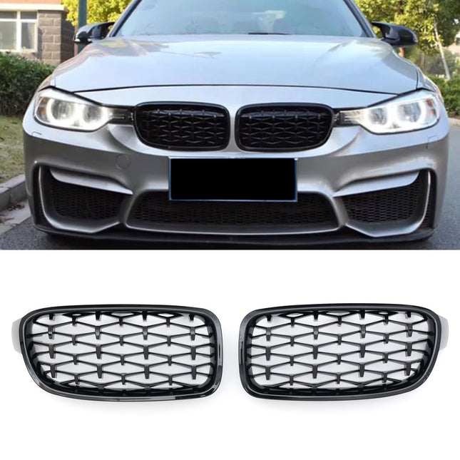 Grill Diamond i svart för BMW 3-serie F30/F31