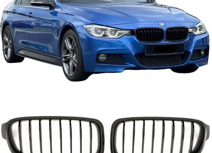 Blanksvart Grill Enkelribb BMW 3-Serie F30/F31 2011-2019