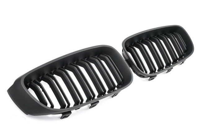 Mattsvart Grill Dubbelribb BMW 3-Serie GT F34 2013-2019