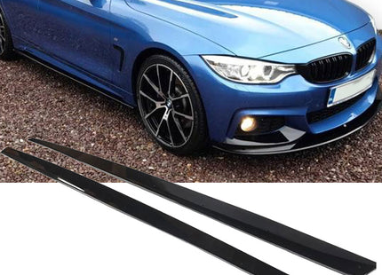 Sidokjolar i blanksvart för BMW 3-serie GT F34