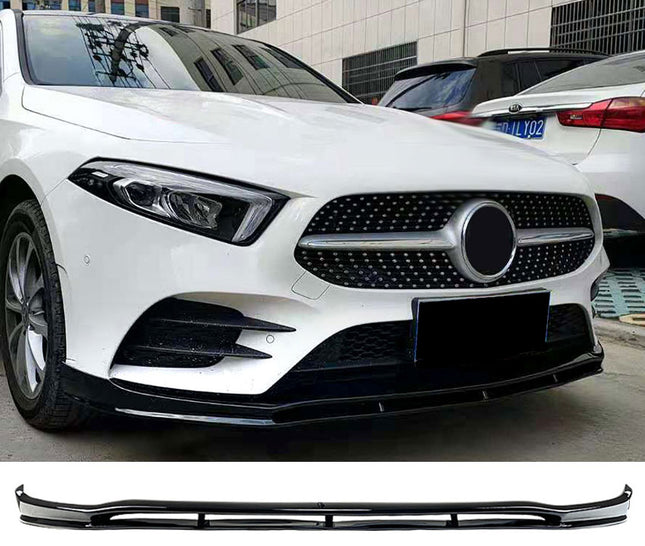 Frontsplitter i blanksvart för Mercedes A-Klass W177