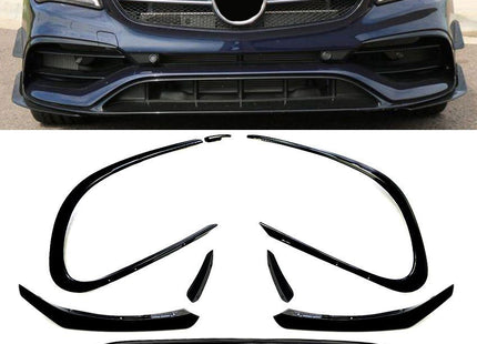 Frontsplitter i blanksvart för Mercedes CLA C117 Facelift