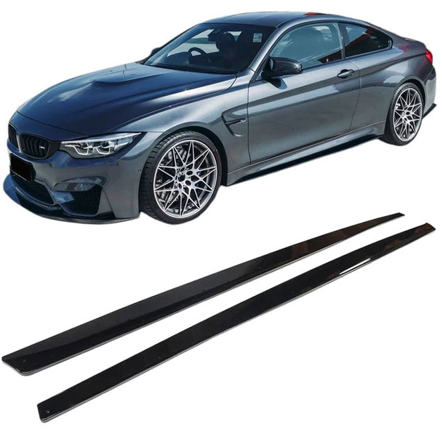 Sidokjolar i blanksvart för BMW M3 F80/M4 F82