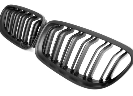 Mattsvart Grill Dubbelribb BMW 3-Serie E90/E91 Facelift 2008-2012