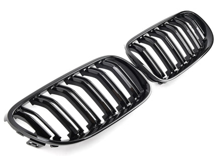 Grill med dubbla ribbor i blanksvart för BMW 3-serie E92/E93 Facelift