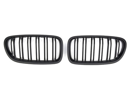Grill med dubbla ribbor i mattsvart för BMW 5-serie F10/F11