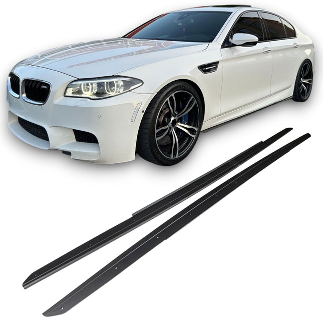 Sidokjolar i blanksvart för BMW 5-serie F10/F11