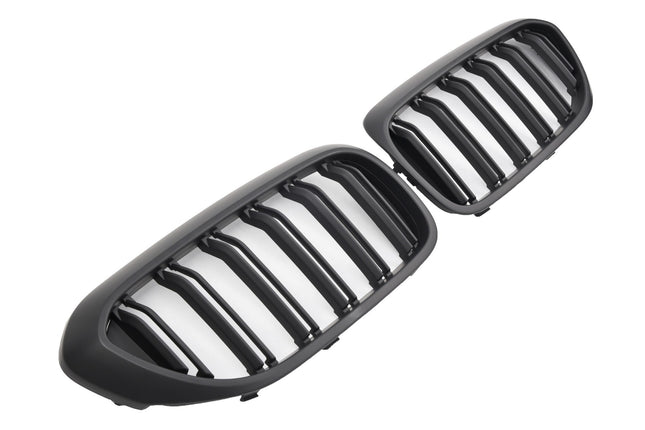 Grill med dubbla ribbor i svart för BMW 5-serie G30/G31