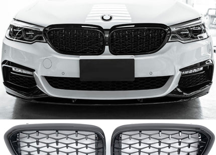 Grill Diamond i svart för BMW 5-serie G30/G31 (före facelift)