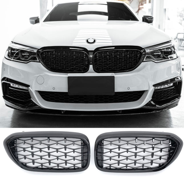 Grill Diamond i svart för BMW 5-serie G30/G31 (före facelift)
