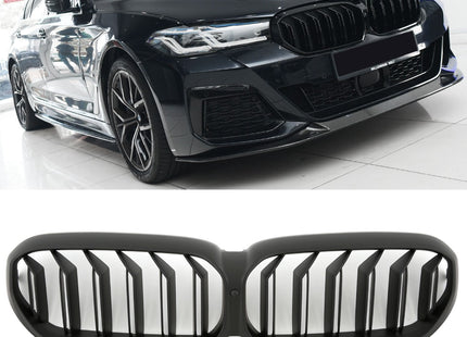 Grill med dubbla ribbor i svart för BMW 5-serie G30/G31 Facelift
