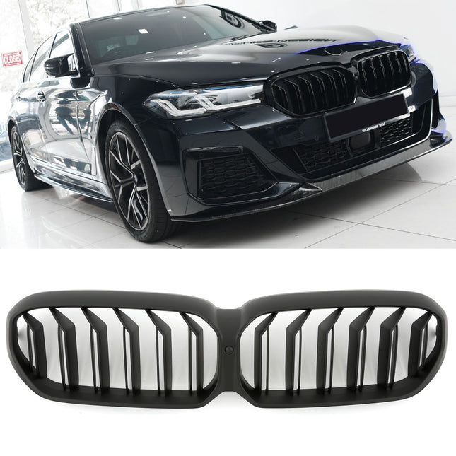 Grill med dubbla ribbor i svart för BMW 5-serie G30/G31 Facelift