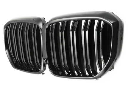 Grill med dubbla ribbor i blanksvart för BMW X5 G05 Facelift