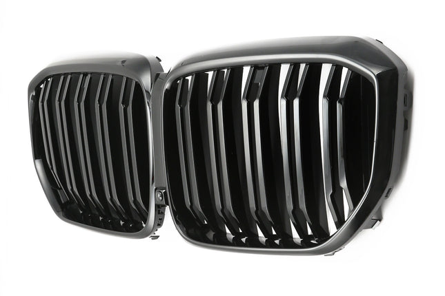 Grill med dubbla ribbor i blanksvart för BMW X5 G05 Facelift
