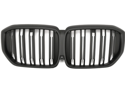 Grill med dubbla ribbor i mattsvart för BMW X5 G05 Facelift