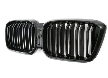 Grill med dubbla ribbor i blanksvart för BMW X3 G01/X4 G02 Facelift