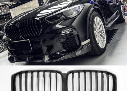 Grill med enkla ribbor i blanksvart för BMW X5 G05 (före facelift)