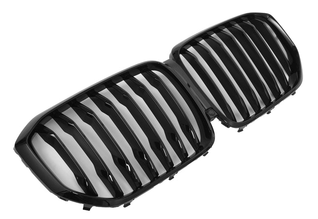 Grill med enkla ribbor i blanksvart för BMW X5 G05 (före facelift)
