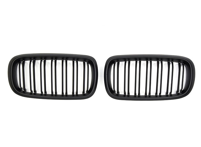 Grill med dubbla ribbor i mattsvart för BMW X5 F15/X6 F16
