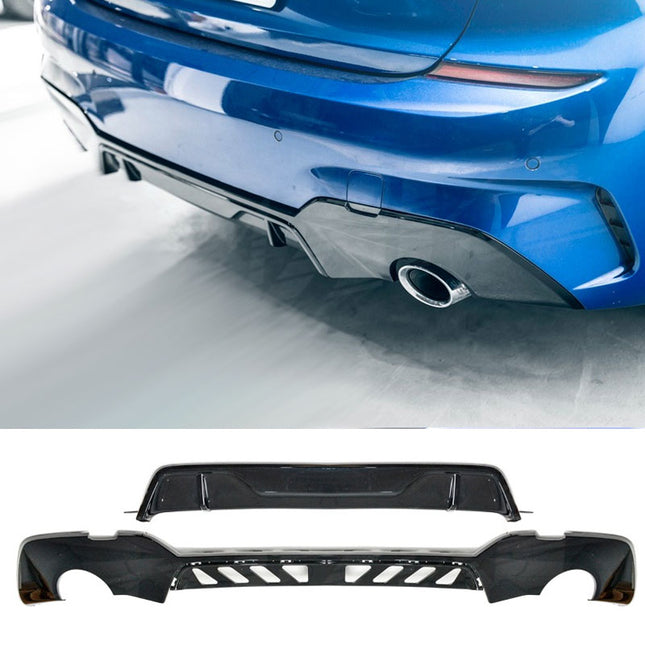 Diffuser i blanksvart för BMW 3-serie G20 (före facelift)