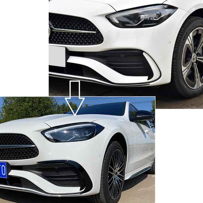 Frontflaps i blanksvart för Mercedes C-Klass W206/S206