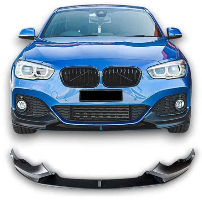 Frontsplitter i blanksvart för BMW 1-serie F20/F21 Facelift
