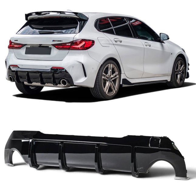 Diffuser V.2 i blanksvart för BMW 1-serie F40