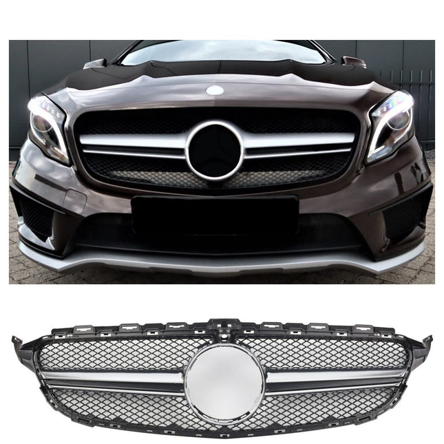 Chrome Mesh Grill Mercedes-Benz GLA X156 2014-2017