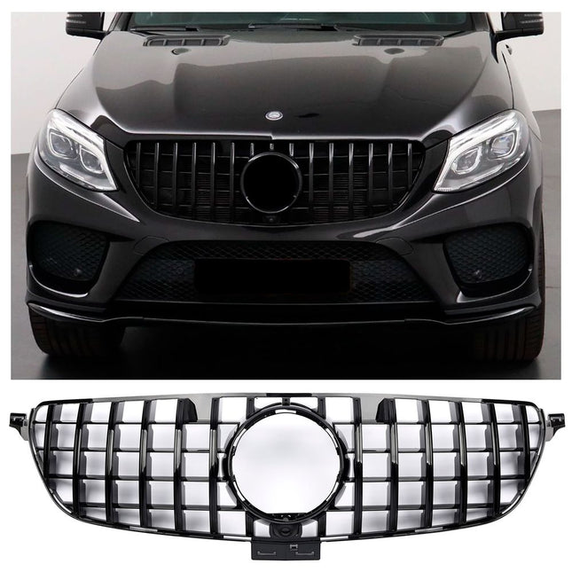Blanksvart GT Grill Mercedes-Benz GLE W166 2015-2019